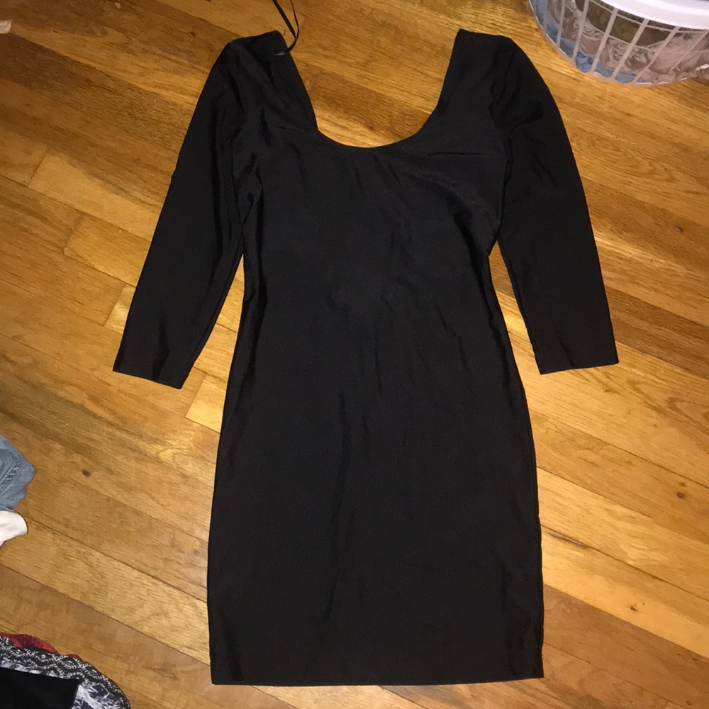 Black shiny bodycon dress - NYE